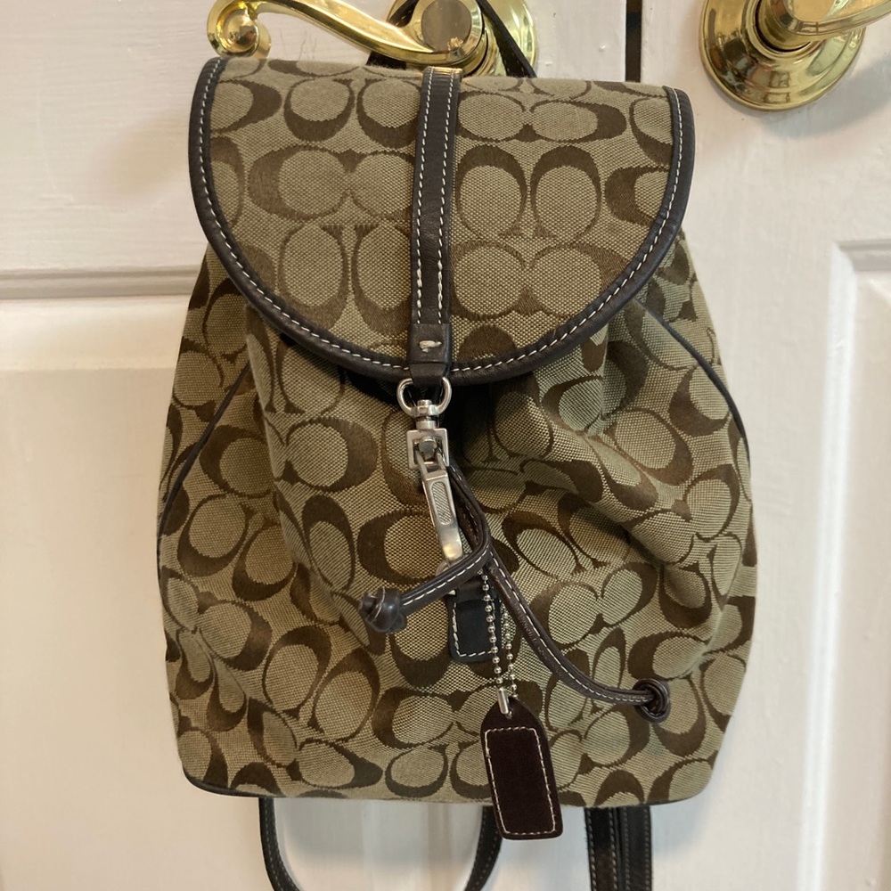 Coach drawstring bucket backpack